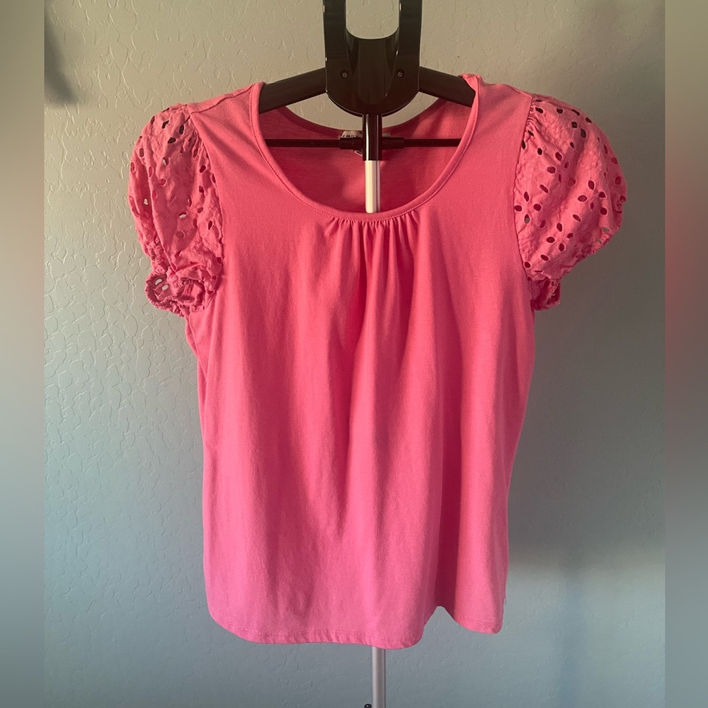 Chic Pink Puff Sleeve Blouse